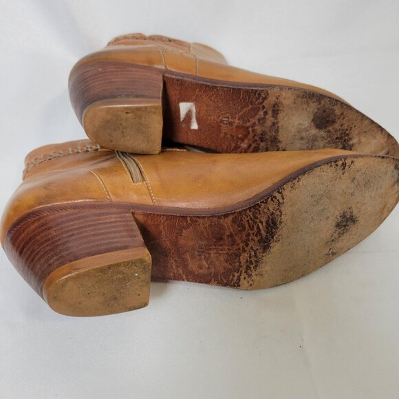 Vintage 70s The Wild Pair Leather Ankle Boots Boho Chelsea Tapered Toes 10D Men main image 10